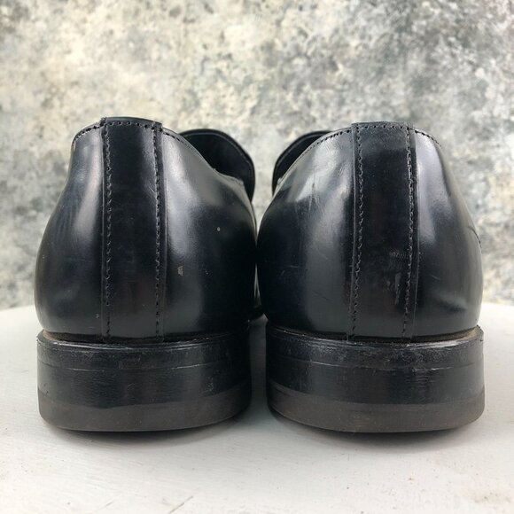 Park Place Men's Size 10D Black Leather Closed Toe Slip On Dress Shoes Loafers - Picture 9 of 16